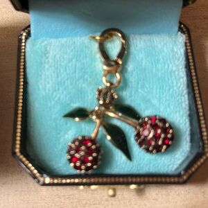 Juicy Couture NWT Red Pave Cherries & Crown Charm 🍒
